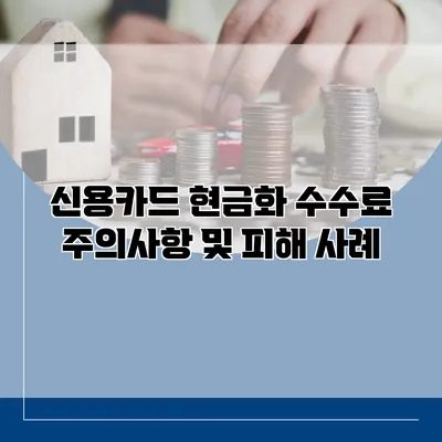 신용카드 현금화 수수료 주의사항 및 피해 사례