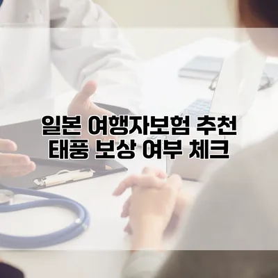 일본 여행자보험 추천 태풍 보상 여부 체크