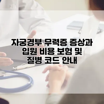 자궁경부 무력증 증상과 입원 비용 보험 및 질병 코드 안내