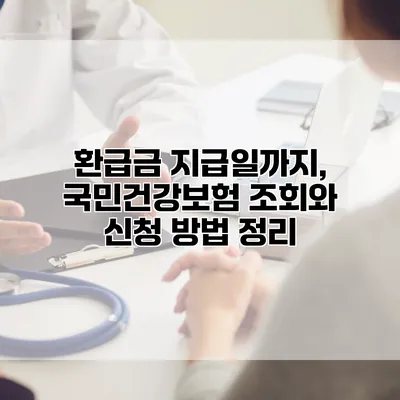 환급금 지급일까지, 국민건강보험 조회와 신청 방법 정리