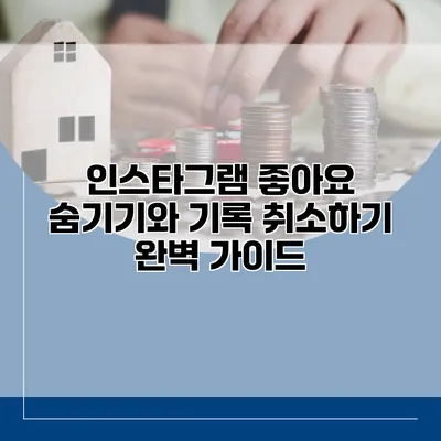 인스타그램 좋아요 숨기기와 기록 취소하기 완벽 가이드